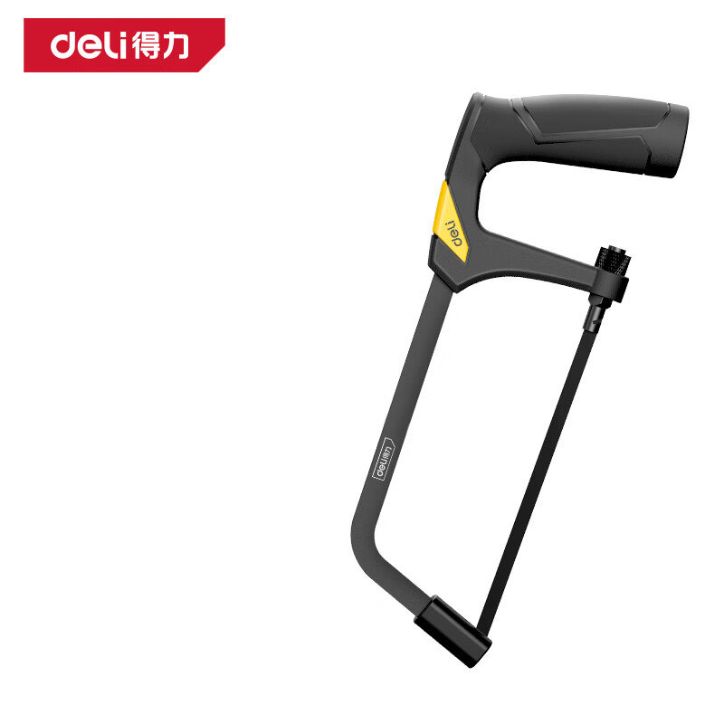 得力(deli)钢锯架便携迷你锯架包胶手工锯子木工弓锯带铝合金钢锯架袖珍式 6英寸