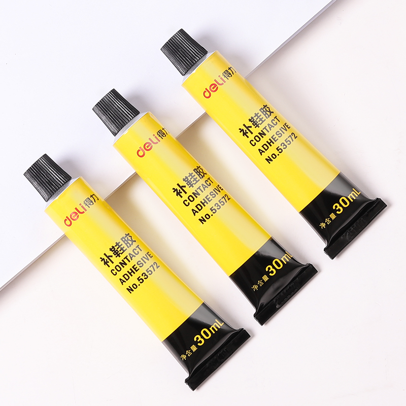 得力(deli)53572万能胶 补鞋胶强力胶水办公家用胶水安全环保木质皮革胶 30ml/支 10支装