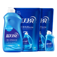 蓝月亮洗衣液组合套装风清白兰手洗洗衣液翻盖500g*1瓶+500g*2袋+旅行装80g*1瓶