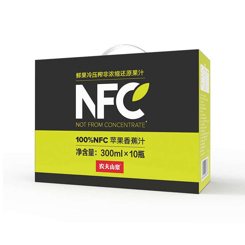 农夫山泉100%NFC苹果香蕉混合果汁300ml*10礼盒分享装