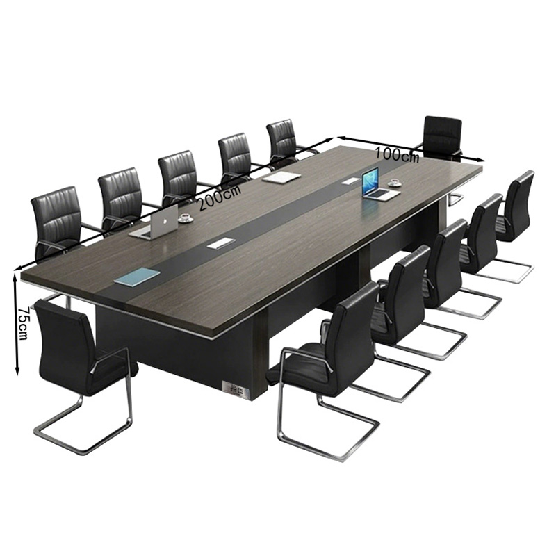 指臣会议桌200*100*75cm加6把椅子套