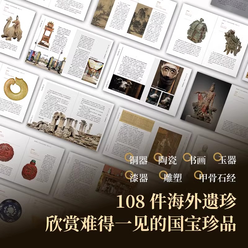 [正版]离家的国宝中国海外文物寻踪与鉴赏10个历史大事件108件海外遗珍寻踪鉴赏中国海外国宝 欣赏难得一见的国宝珍品高清大图