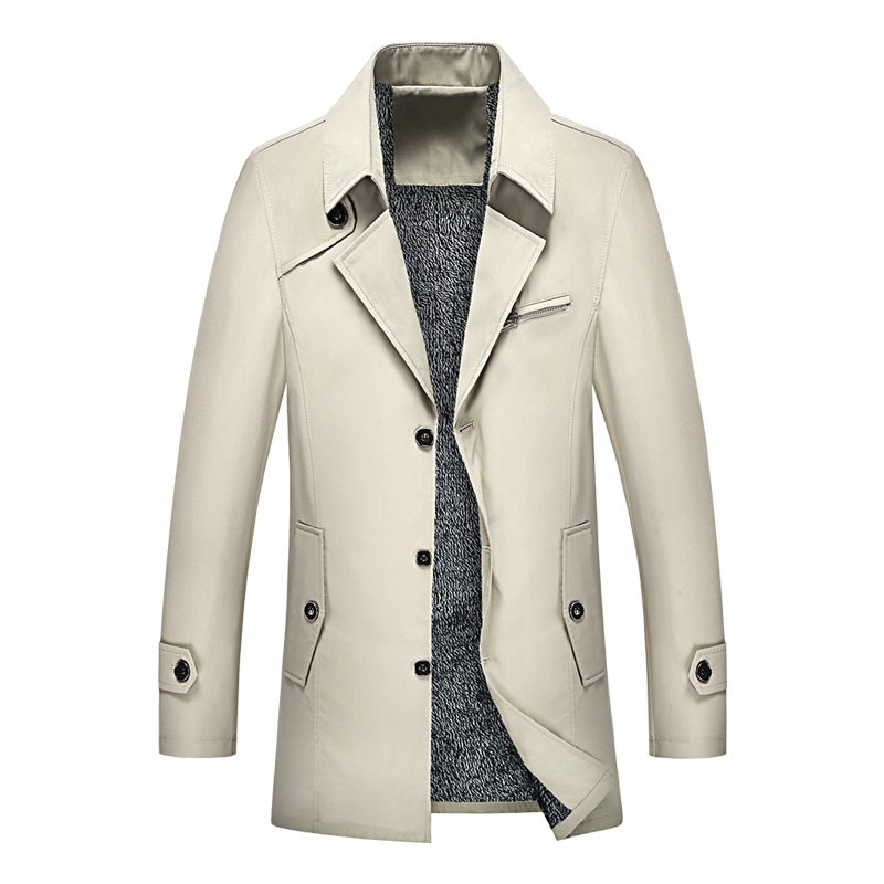 bebeeru春秋男装加肥大码外套英伦风商务男士风衣男中长款休闲大衣bc