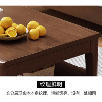 中伟(ZHONGWEI)实木茶几客厅家用小户型办公室茶桌1.3m 原木色