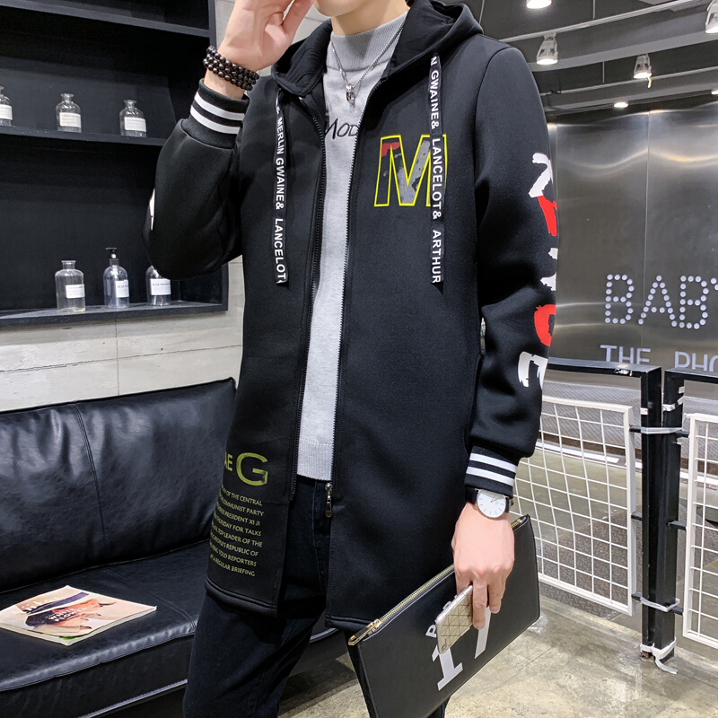 梵克公牛2019年秋季秋潮流风衣男中长款青少年帅气外套