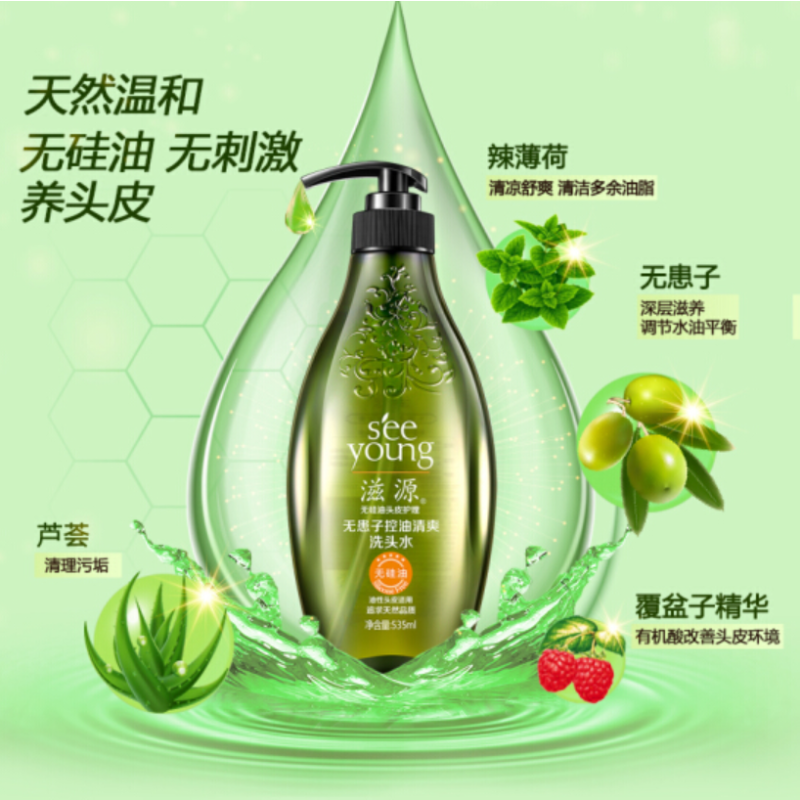 滋源-535mlml商超无患子控油清爽洗头水(油性)