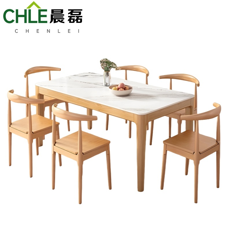 晨磊 一桌六椅 130*80*75cm 套高清大图