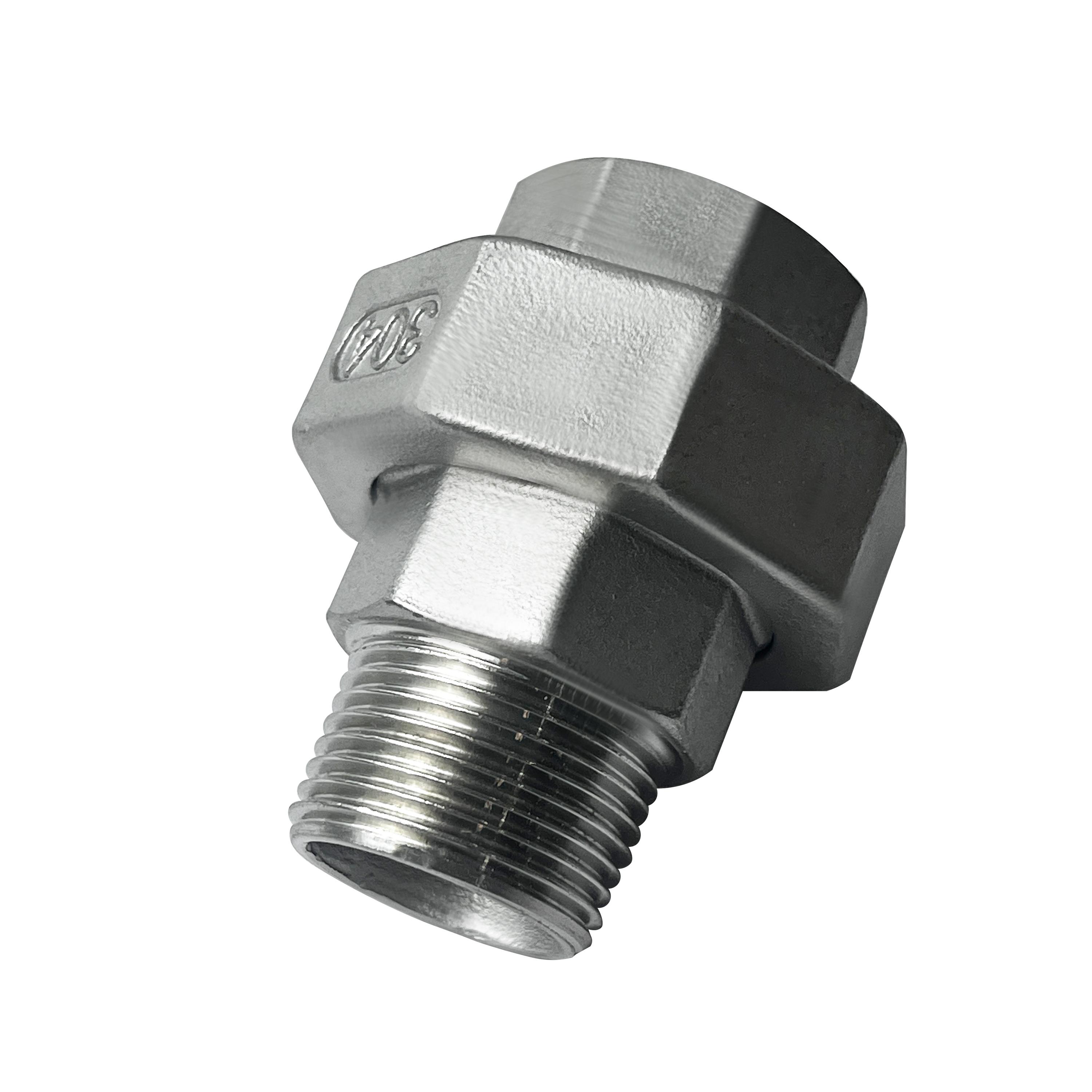 杉外山 304不锈钢锥面内外丝活接 个高清大图