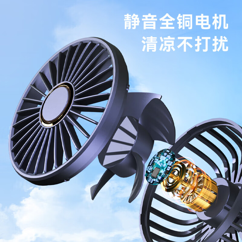 艾贝丽便携式LED数显小风扇高清大图