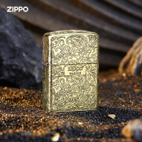 [苏宁自营]Zippo官方正品之宝唐草之Zippo在我心古铜色打火机礼物送男友