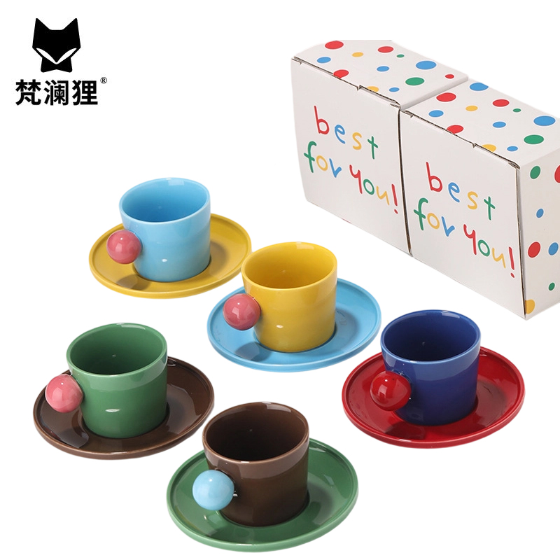 梵澜狸陶瓷咖啡杯碟礼盒套装TA65 套高清大图