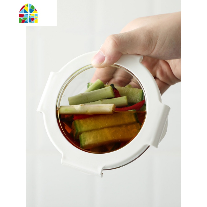 带盖玻璃饭盒微波炉专用加热碗 密封水果保鲜盒上班族带饭便当盒 FENGHOU高清大图