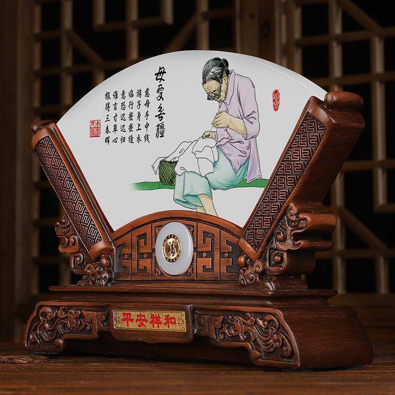 母亲节送妈妈送婆婆奶奶实用礼品玉石摆件图案可定制_246