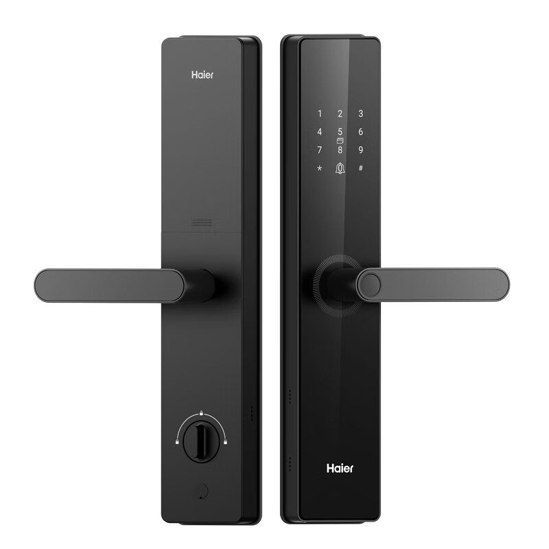 海尔智能门锁四把锁出样包E19pro+V19pro+V25Plus+SV25Plus 防盗门 送四套展示锁架高清大图