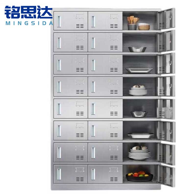 铭思达不锈钢餐盘柜24门台高清大图