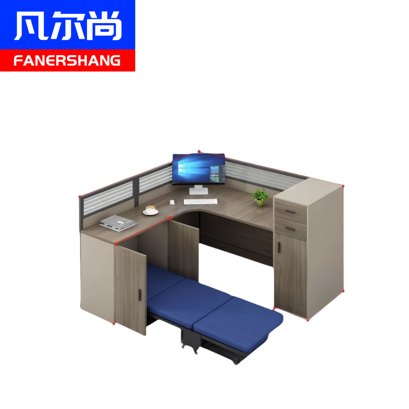 凡尔尚屏风工位带床1800*1800*1100mm张高清大图