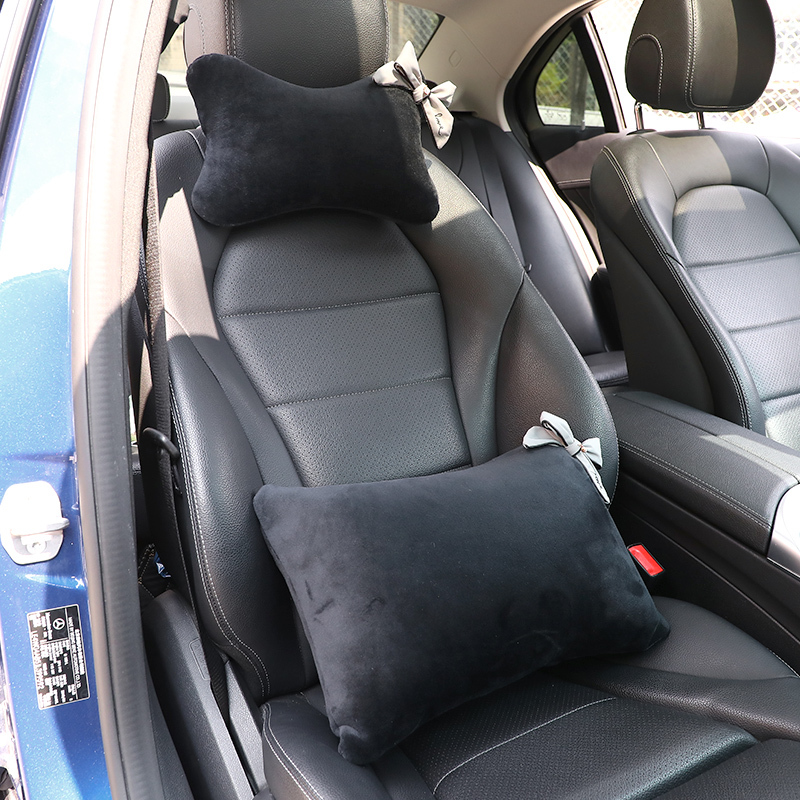 敬平汽车头枕护颈枕座椅靠枕一对车载可爱车枕颈椎枕车内安全带护肩套