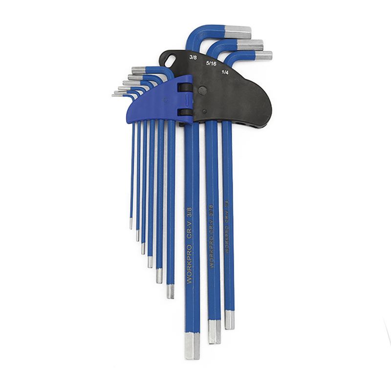 万克宝 9件套公制折叠长内六角 WP222015 套高清大图