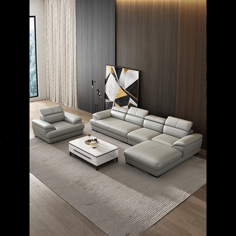 北欧真皮沙发头层牛皮客厅现代简约藤印象转角组合贵妃大小户型皮艺