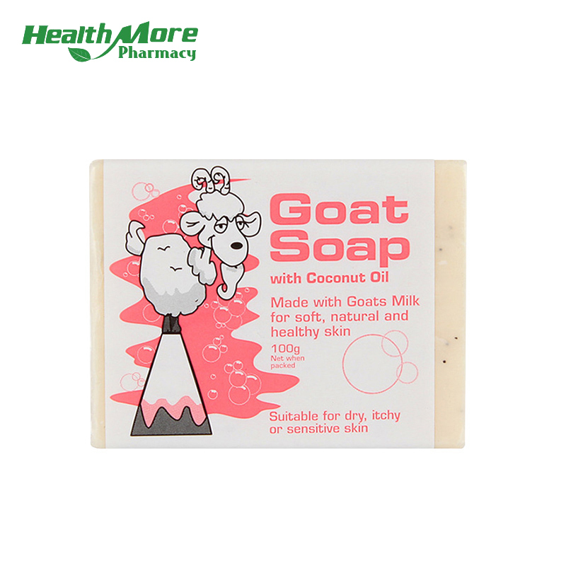 Goat Soap椰子油味香皂保湿补水天然润肤100g/块 PH平衡温和配方一皂多用 香皂 肥皂 羊奶洗护 澳洲进口