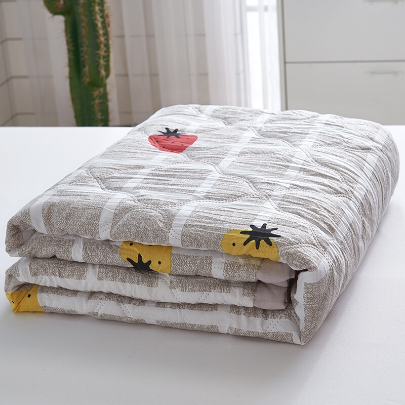 家纺可水洗纤维夏被平纹水洗棉夏凉被视频