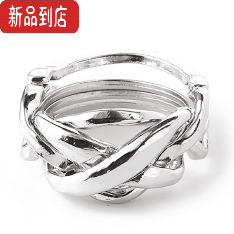 真智力金蝉脱壳益智玩具马蹄锁九连环儿童智力高智商烧脑合金孔明鲁班锁 墨绿色 儿童版3件套B款