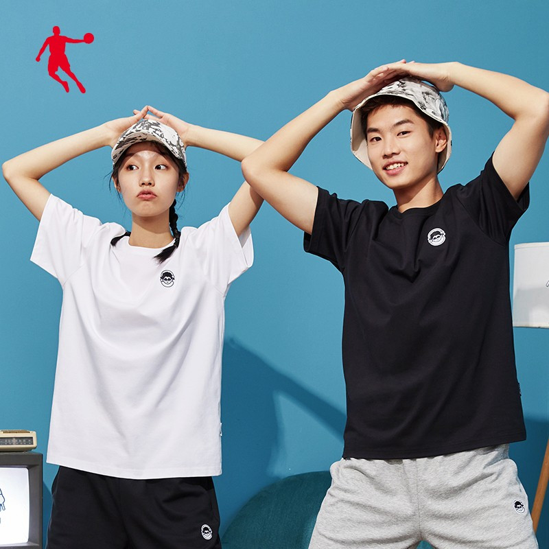 乔丹短袖t恤男新款国潮印花logo上衣宽松透气半袖t运动服运动t恤