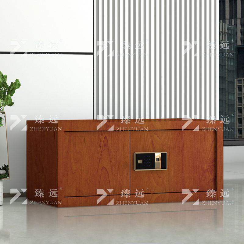 臻远 ZYJJ-80065 保密柜 顶柜红木纹指纹锁 长900*宽420*高400mm 单位:1台高清大图