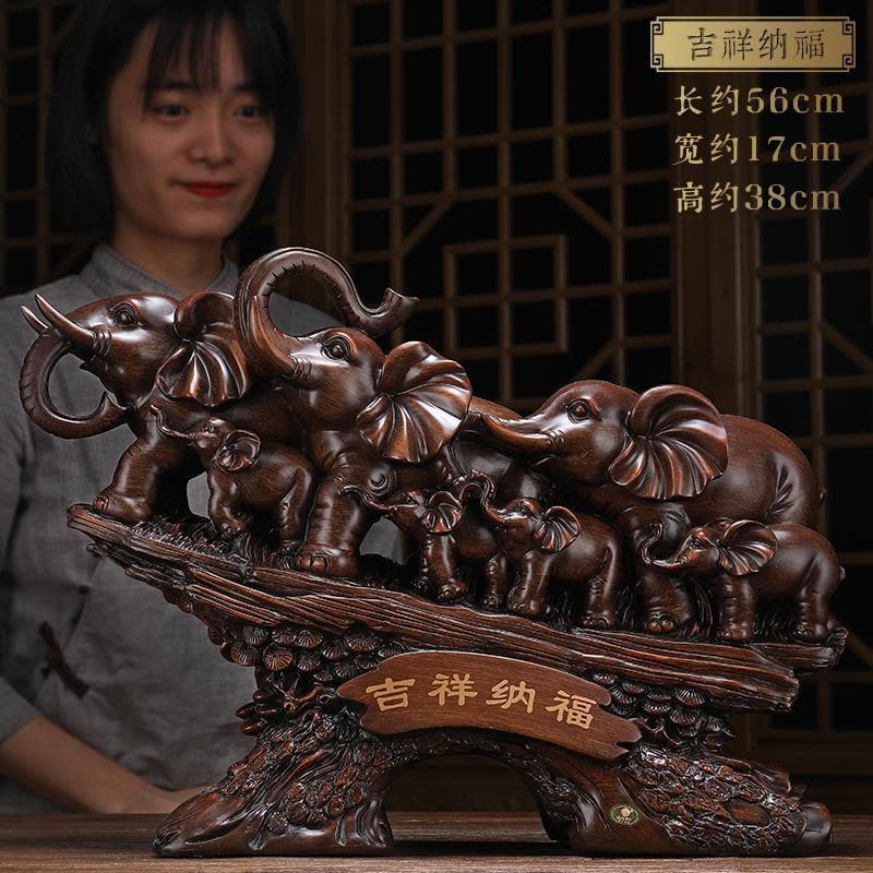 家柏饰(CORATED)大象摆件象办公室桌面摆设家居客厅玄关电视柜酒柜装饰品图片
