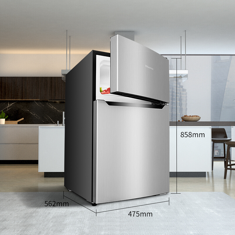 海信 (Hisense) 90升 迷你双门冰箱 母婴专享 节能静音 冷藏冷冻分储 速冻小型冰箱BCD-90VK1FQ!