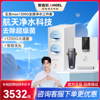 安吉尔净水器家用直饮机 RO反渗透膜净饮机天池玉龙max1200G+Y3611白色管线机+J3217前置过滤器