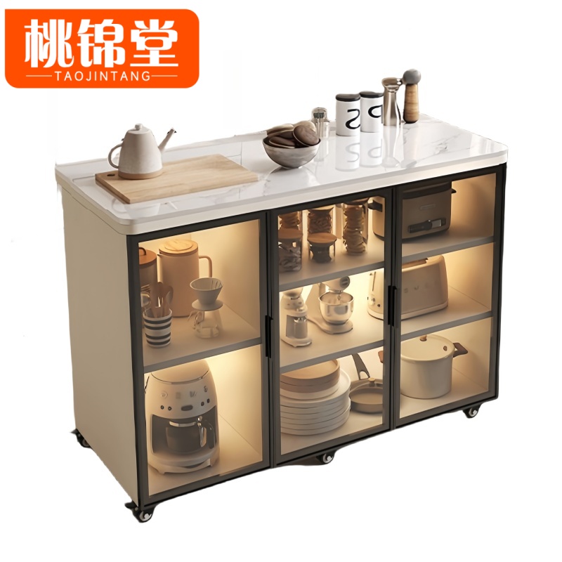 桃锦堂玻璃 餐边柜高清大图