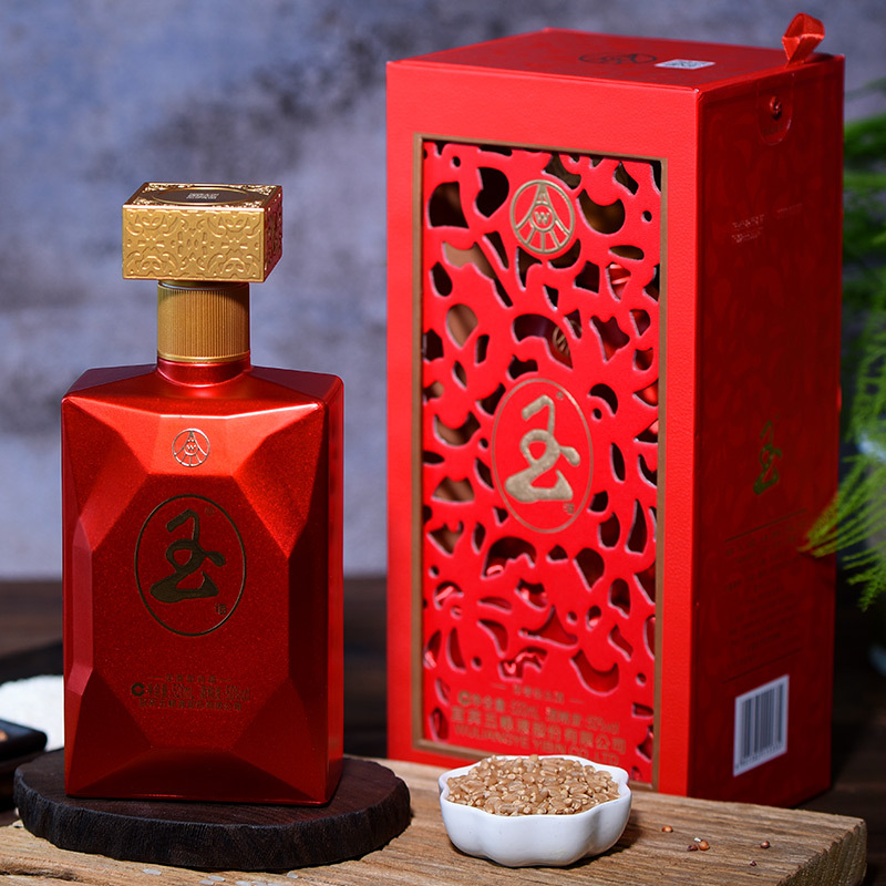 浓香型白酒 中国红(201) 50度520ml 单瓶 宜宾五粮液股份有限公司出品