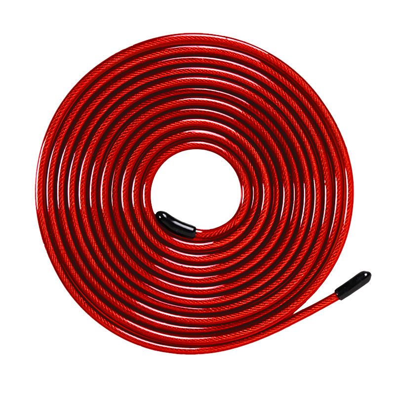 75派旗舰店 智能跳绳3米长原装备用绳PVC包钢丝绳跳绳配件粗4.5mm 红色1根