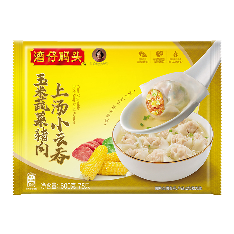 湾仔玉米猪肉小云吞600g