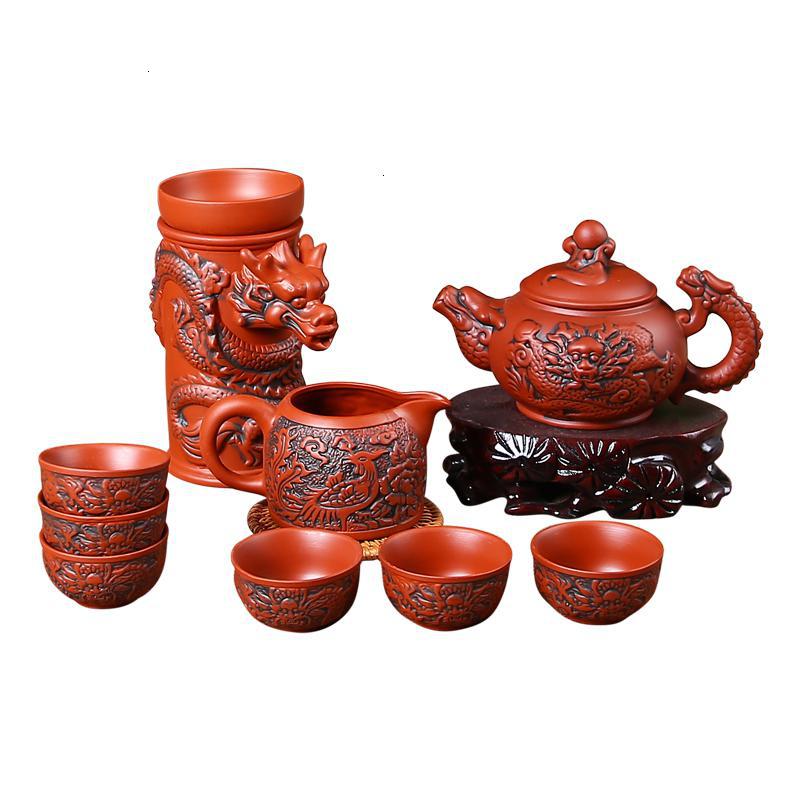 家柏饰(CORATED)紫砂功夫茶具茶壶茶杯套装陶瓷家用懒人现代整套茶具简约泡茶器高清大图