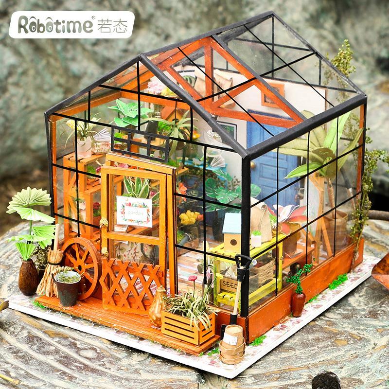 3D立体拼图手工DIY小屋房子拼装模型山姆书店花房圣诞节礼物