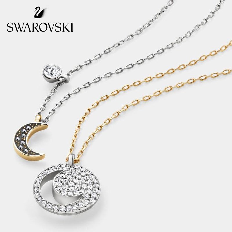 SWAROVSKI/施华洛世奇 WISHES许愿水晶 项链 月牙款 欧美风格 女士