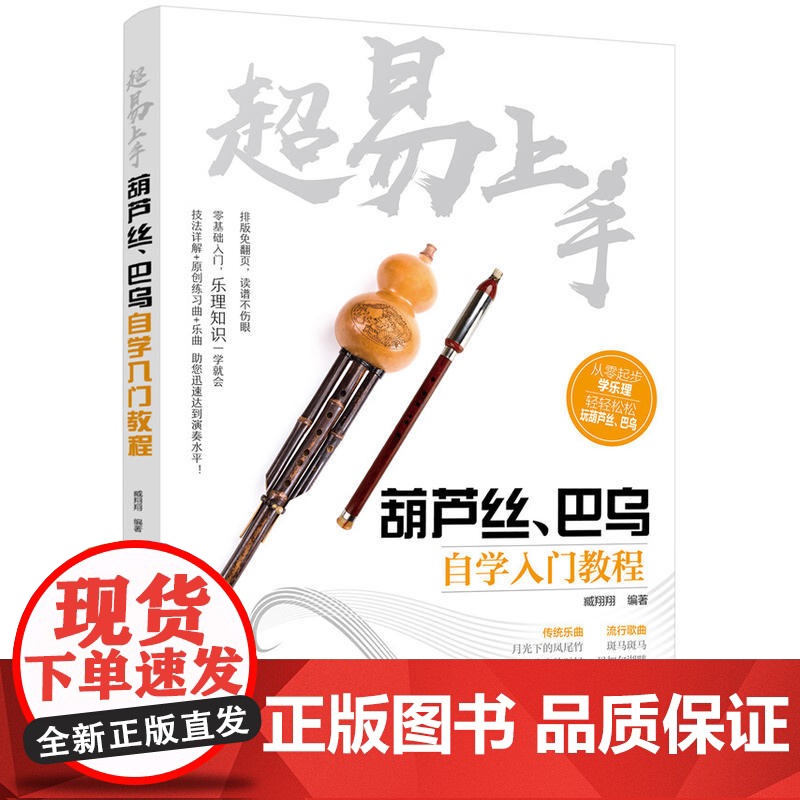 超易上手——葫芦丝、巴乌自学入门教程 臧翔翔 化学工业出版社 正版书籍高清大图
