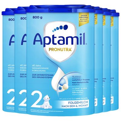 [6罐装]Aptamil德国原装进口爱他美经典版2段6-10个月婴幼儿配方奶粉800g