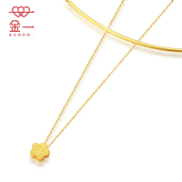 金一 足金999双层项圈黄金项链套链女士款精品套链 (计价)ABC002