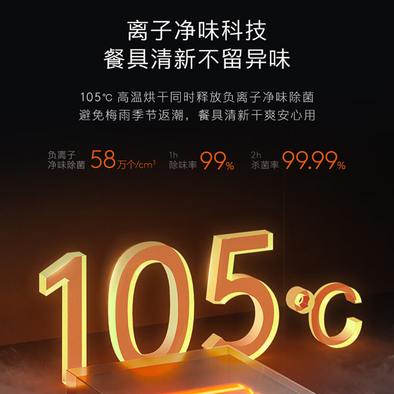 美的 COLMO图灵洗碗机 18套家用嵌入式灵动升降碗篮 敲击开门智能投放 CDG16QA83K(不含面板)