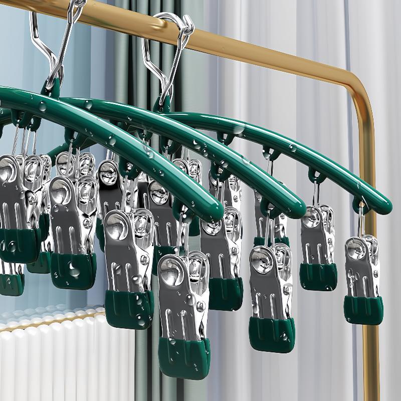 不锈钢袜子夹多夹子防风无痕家用晾内裤衣架多功能晒袜子专用神器高清大图