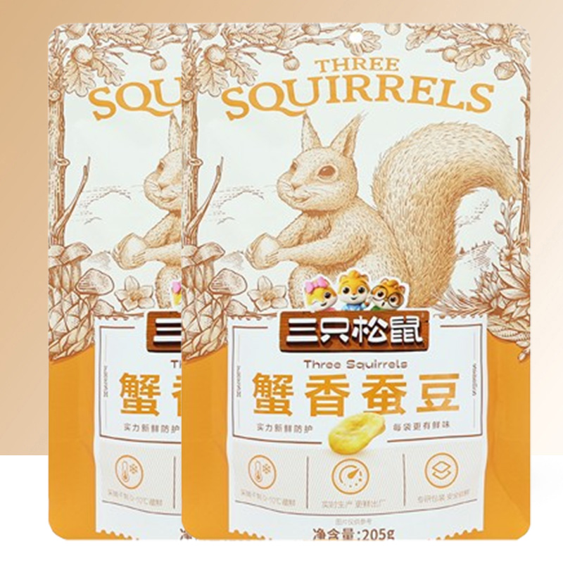 三只松鼠蟹香蚕豆休闲零食特产炒货蟹香蚕豆205g*2袋高清大图