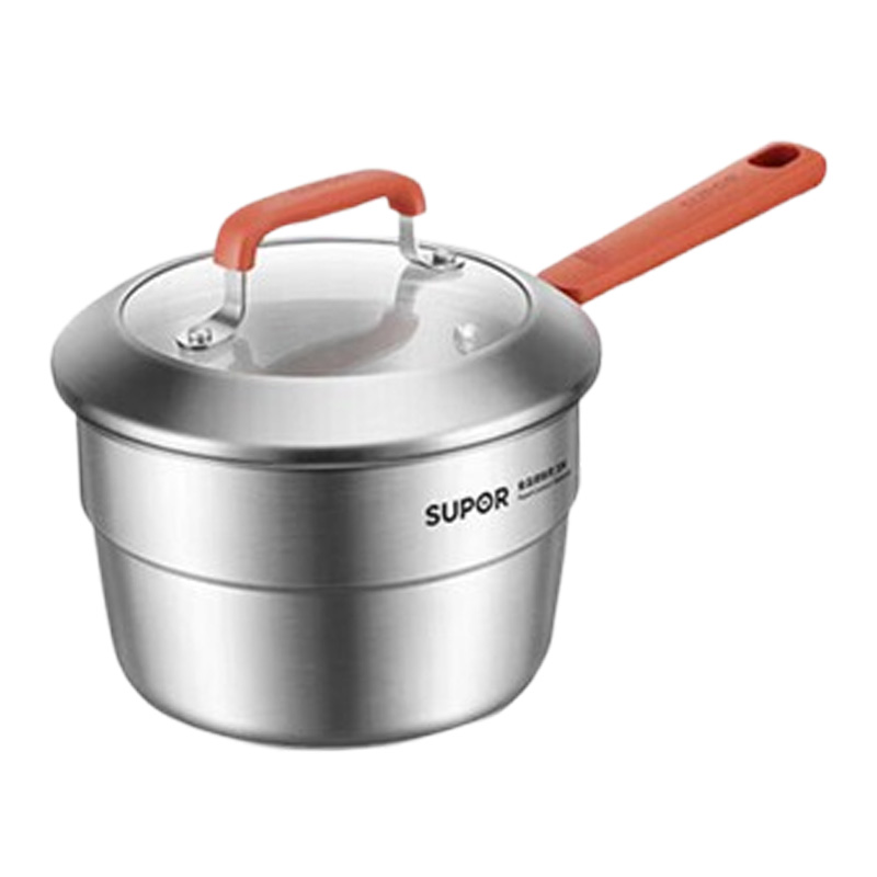 苏泊尔奶锅304不锈钢小汤锅加深无涂层电磁炉燃气灶通用ST18CC1