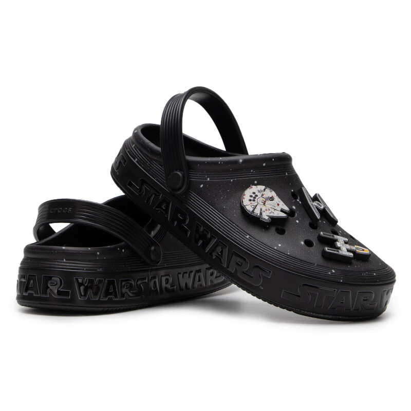 卡骆驰crocs卡骆驰平板洞洞鞋星球大战clog新款黑色男女