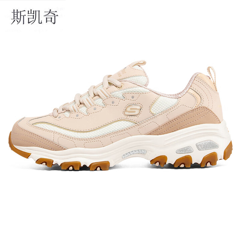 斯凯奇 女增高老爹休闲鞋 13143/PCH-6 双高清大图