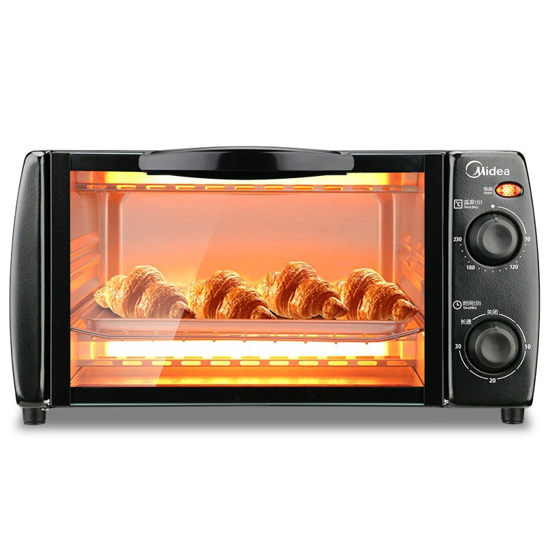 美的(Midea) 电烤箱 T1-108B10L双层烤位普通加热机械式烘培电烤箱家用小烤箱