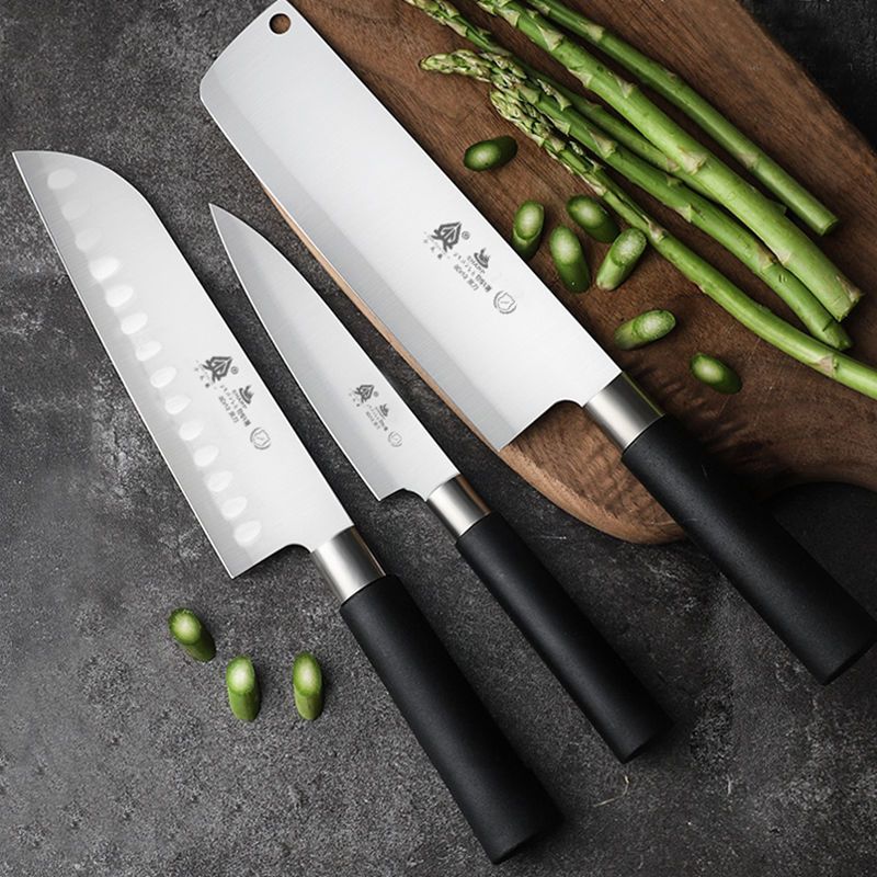 锋利不锈钢菜刀厨师刀水果刀塑料防霉菜板辅食板厨房家用刀具组合防沾