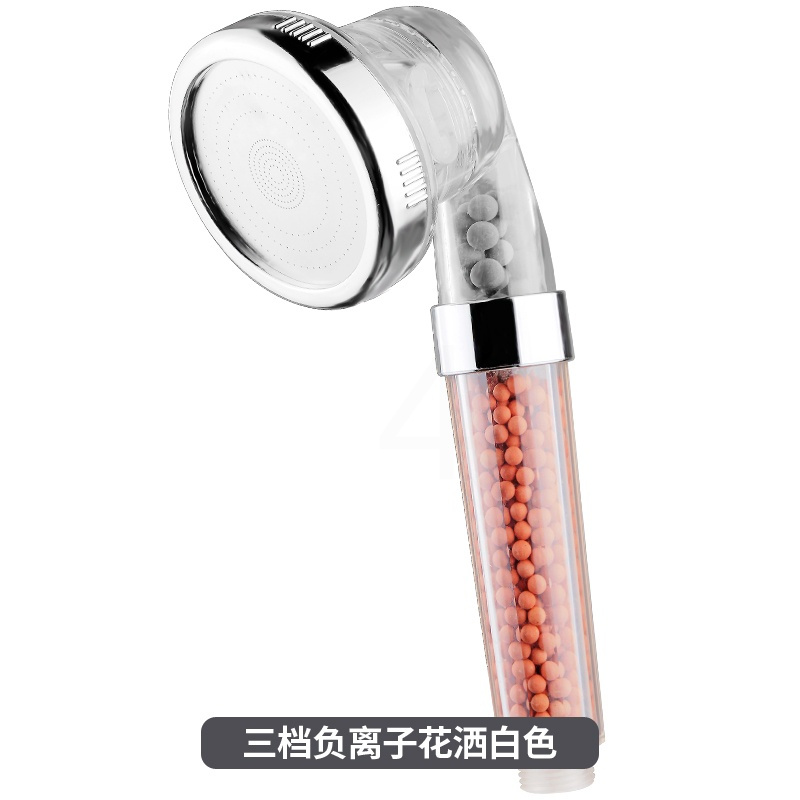 三档大号透明 通用花洒头花晒喷头增压手持家用负离子莲蓬头套装淋雨淋浴淋浴。